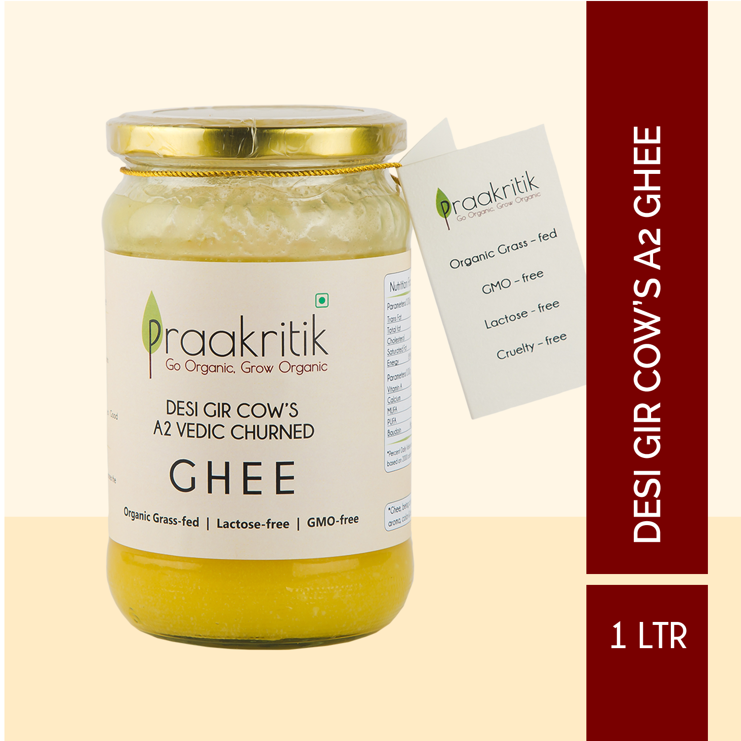 A2 Cow Ghee | 1  ltr | Praakritik